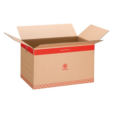 Caisse déménagement Bruneau kraft brun simple cannelure L 51 x l 35,5 x H 29 cm