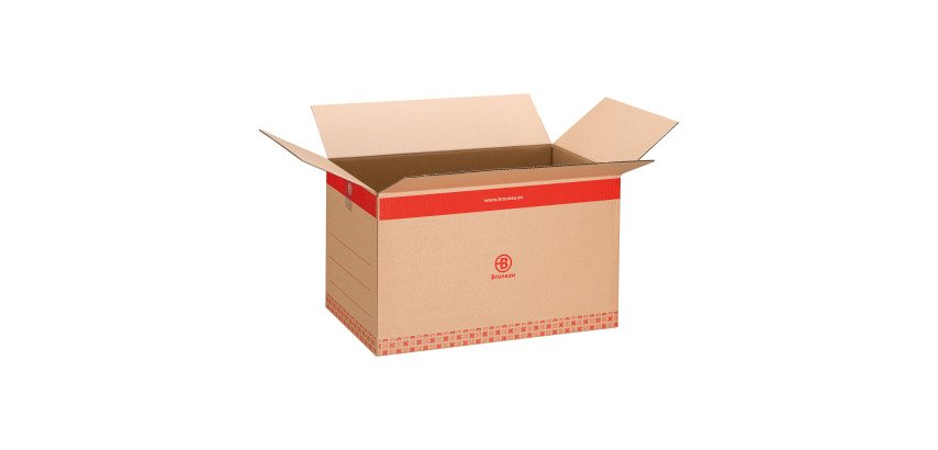 Umzugskarton Bruneau einfach gewellter brauner Kraft L 51 x B 35,5 x H 29 cm