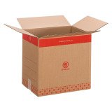 Caisse déménagement Bruneau kraft brun simple cannelure L 35,5 x l 28,5 x H 34 cm