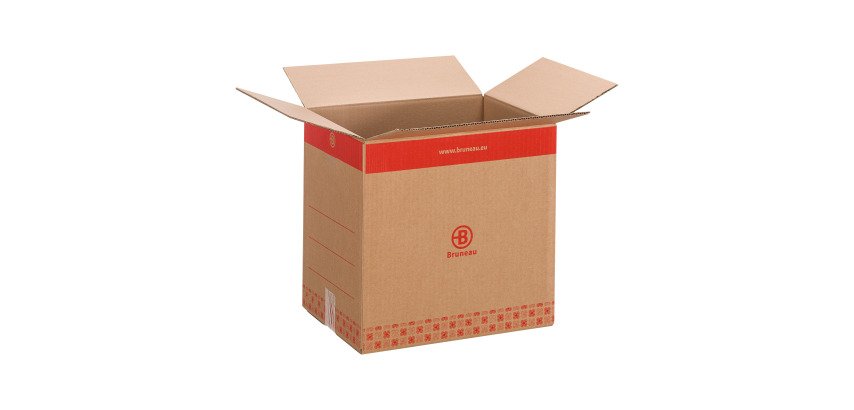 Brown Kraft Bruneau moving box single corrugation L 35.5 x W 28.5 x H 34 cm