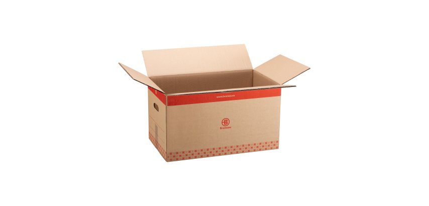 Brown kraft double-corrugated Bruneau moving box L 55.5 x W 33 x H 30 cm