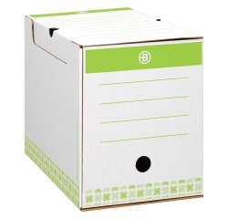 Boîte archives Carton Bruneau - Dos 20 cm - Haute résistance - Verte