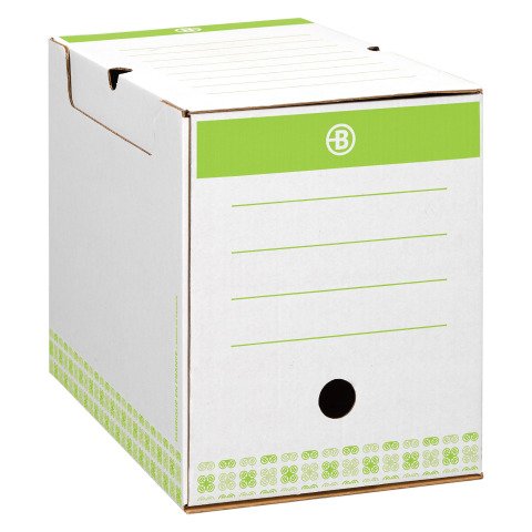 Caja de archivo definitivo Bruneau Cartón A4 Lomo 20 cm Color verde