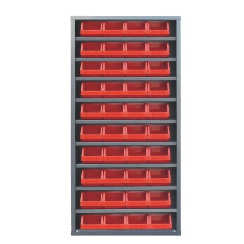 Armoire à bacs sans porte en plastique - 40 bacs