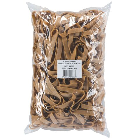Bracelets caoutchouc 200 mm - Sac de 1 kg