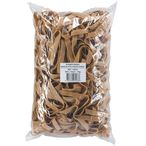 Gomas elásticas 200 x 10 mm Caja de 1 kg
