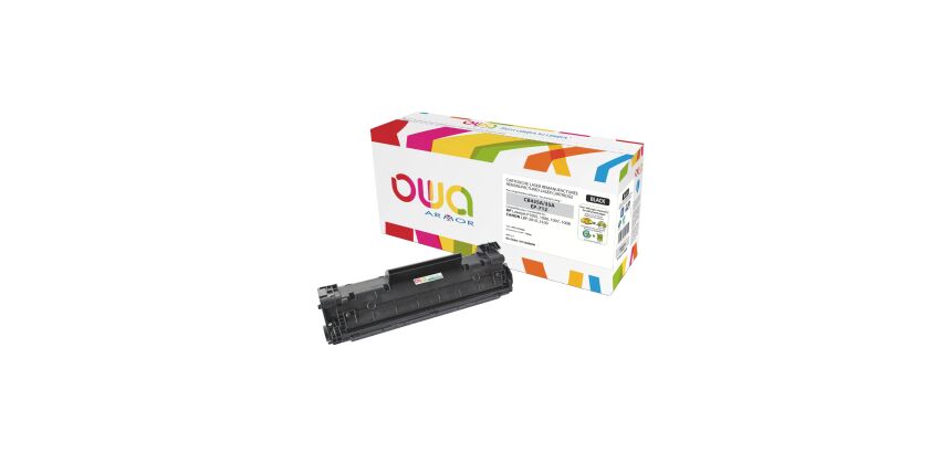 Toner Owa compatible HP 35A-CB435A noir pour imprimante laser