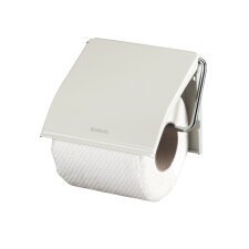 Distributeur papier toilette rouleau métal Brabantia avec couvercle