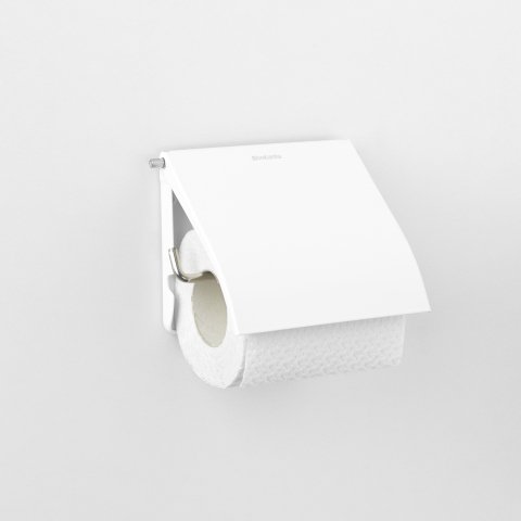 Dispensador de papel higénico blanco