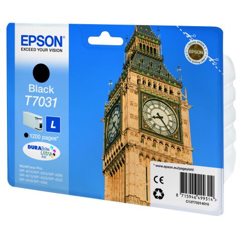 Cartouche Epson T7031 L noire pour imprimante jet d'encre