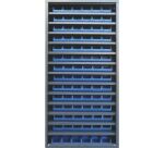 Armoire à bacs sans portes en plastique couleur - 84 bacs