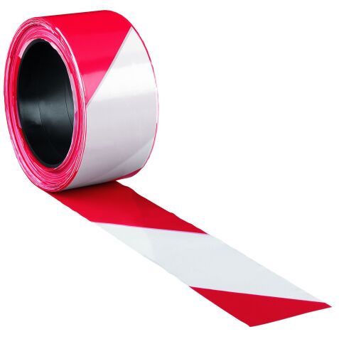 Ruban adhésif de signalisation rouge et blanc 50 mm x 33 m