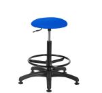 Tabouret Saturn tissu - pieds patins antidérapants