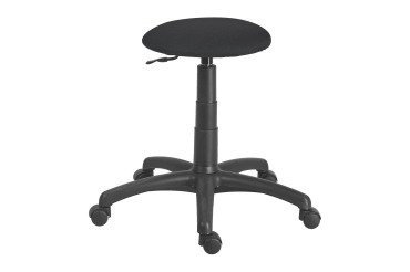 Tabouret Office tissu noir