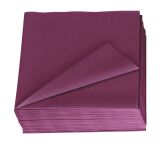 Serviettes de table unies en ouate Lotus couleur 39 x 39 cm