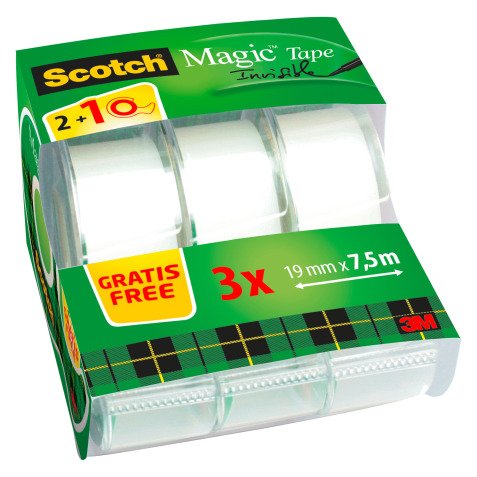 Paket von 2 + 1 Verteiler Scotch Magic Klebeband