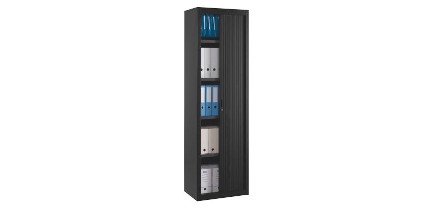 Armoire haute à rideaux démontables Largeurs spécifiques 200 x 60 cm unicolore