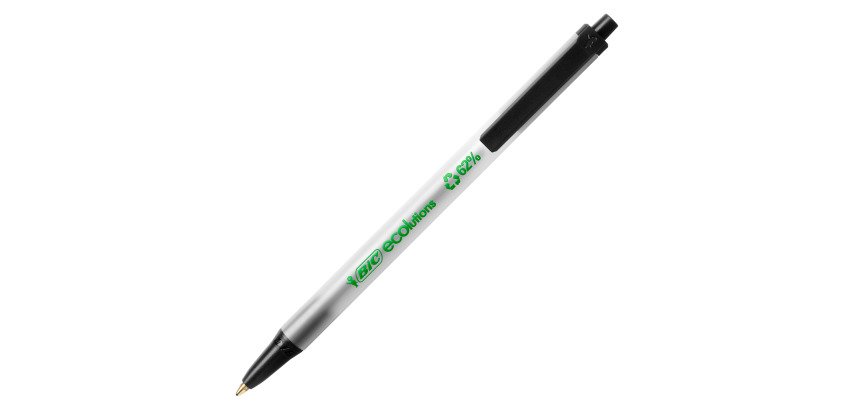 Stylo bille Bic Ecolutions rétractable pointe 1 mm - écriture moyenne 