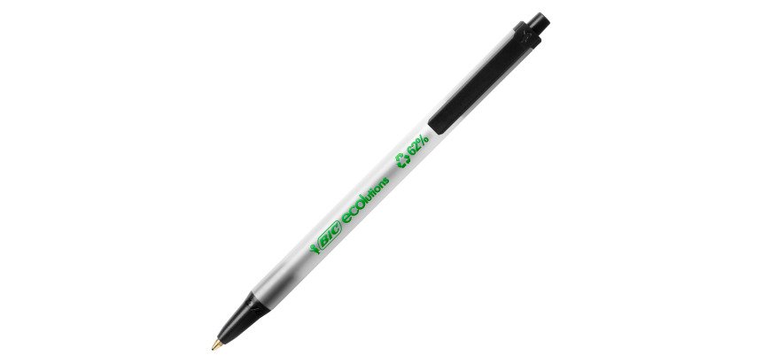 Stylo bille Bic Ecolutions rétractable pointe 1 mm - écriture moyenne 