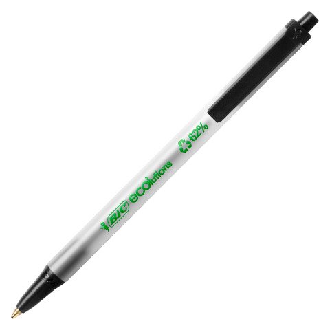 Bolígrafo ecológico retráctil Bic Ecolutions Negro