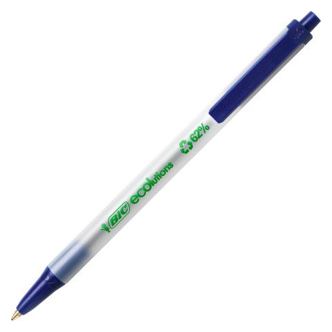 Bolígrafo ecológico retráctil Bic Ecolutions Azul