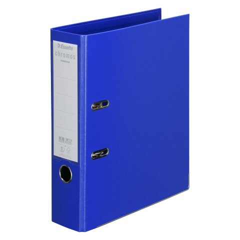Archivador de palanca Esselte Chromos Plus A4 cartón forrado en plástico- lomo 8 cm azul