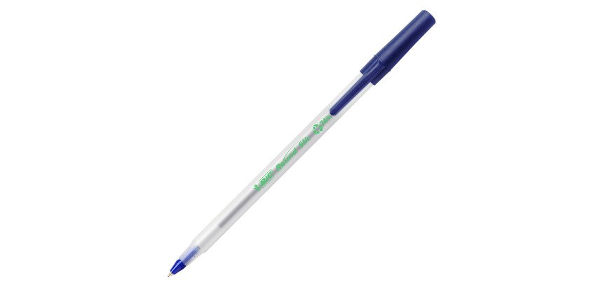 Stylo bille Bic Ecolutions à capuchon pointe 1 mm - écriture moyenne 