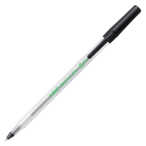 Bolígrafo ecológico Bic Ecolutions con capuchón Negro