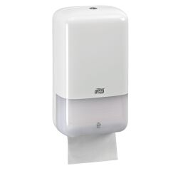 Distributeur papier toilette feuilles Tork T3 plastique blanc