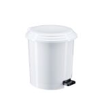 Poubelle plastique 12 L ronde à pédale