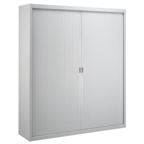 Armario de oficina metálico desmontable Ancho Especial Alt. 200 x An.180 cm Gris Puerta persiana