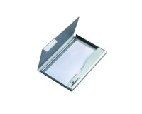 Porte-cartes de visite Durable aluminium 6 x 9,2 cm argenté - 20 cartes