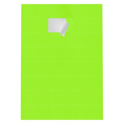 Etiqueta para inkjet y láser 70 x 37 mm color fluorescente - Caja de 2400 naranja