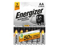Energizer Power - Pack of 6 Alkaline AA/LR06 Batteries - 1.5 V