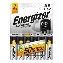 Energizer Power - Pack de 6 piles Alcalines AA/LR06 - 1,5 V