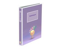 Classeur 4 anneaux cartonné Bruneau personnalisable A4 - Dos 3,5 cm blanc