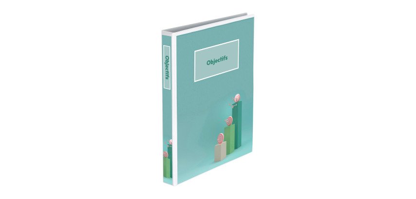 Binder 4 rings easy to personalize back 5 mm size 27,5 x 32 cm