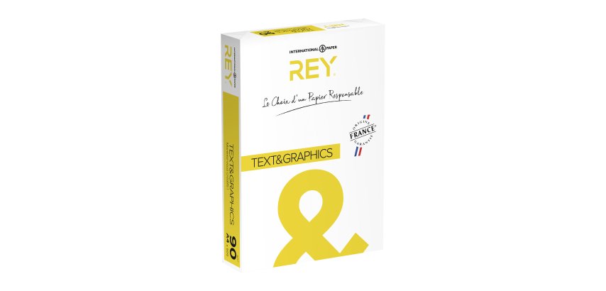 Papier A4 weiß 90 g Rey Text & Graphics - Riemen von 500 Blatt 