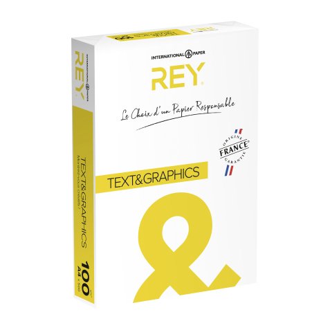 A4 paper white 100 g Rey Text & Graphics - Ream with 500 sheets