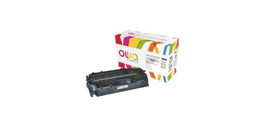 Toner Owa compatible HP 05X-CE505X haute capacité noir pour imprimante laser