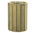 Corbeille murale 20 litres Rossignol Eden ronde extérieur bois