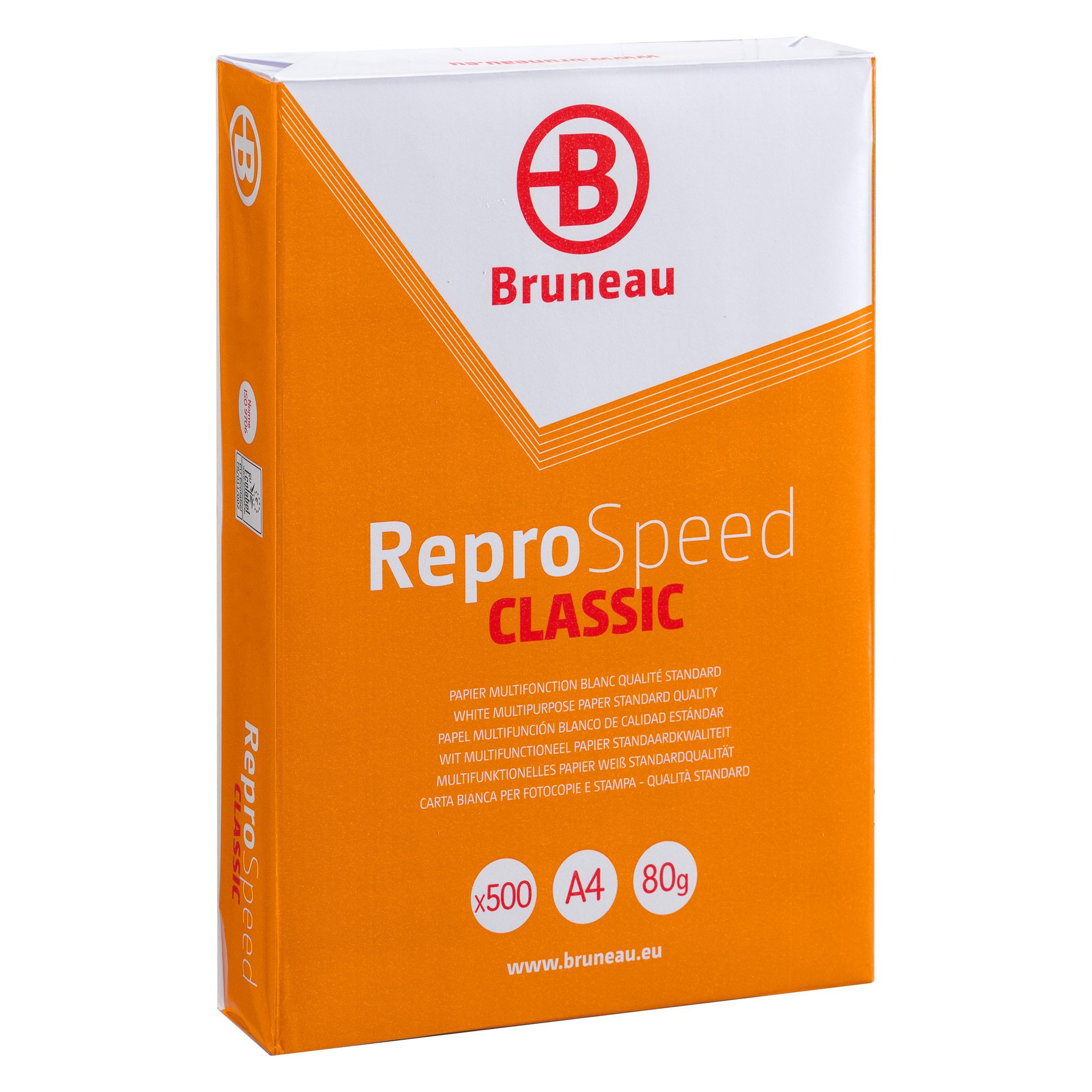 Ramette Papier Multifonction Tecno Speed 80g - Format A4 - 500 Feuilles - Blancheur CIE 146 - Recyclable Et Ecolabel