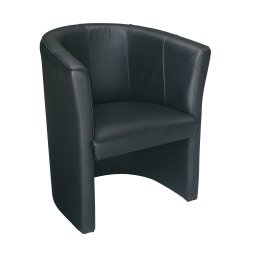 Premium, sofa chair, 1 seat, black split leather