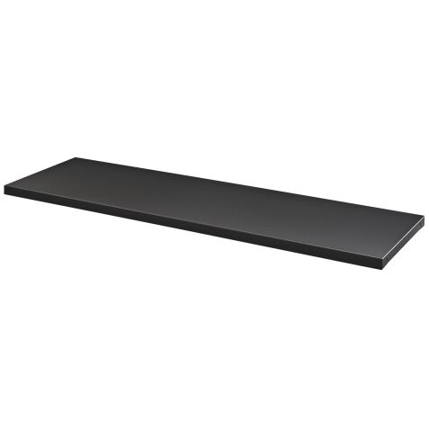 Set of 2 black shelves for tambour cabinet, width 120 cm