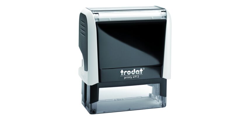 Tampon texte personnalisable Printy 4913 Trodat monochrome 5 lignes