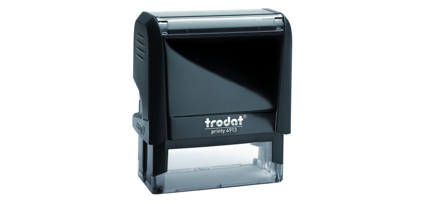 Tampon texte personnalisable Printy 4913 Trodat monochrome 5 lignes