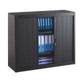 Armoire métal à rideaux démontable Classique H 100 x L 120 cm unicolore