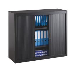 Armoire métal à rideaux démontable Classique H 100 x L 120 cm unicolore