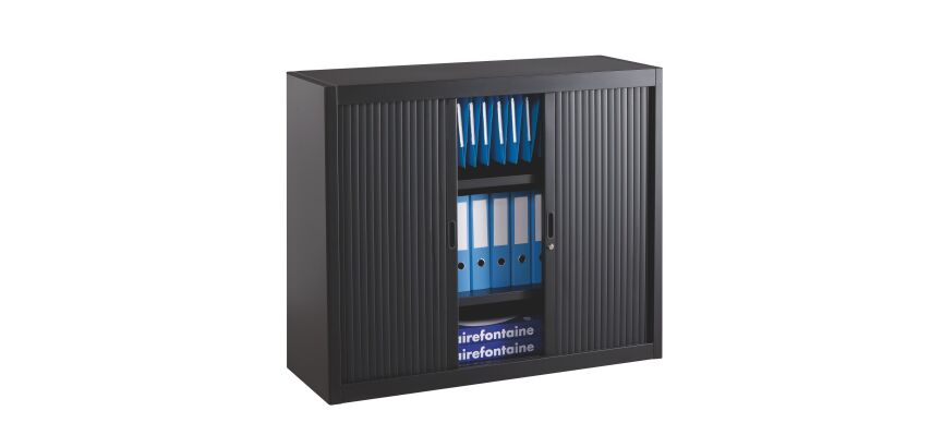 Armoire métal à rideaux démontable Classique H 100 x L 120 cm unicolore