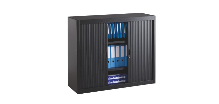 Armoire métal à rideaux démontable Classique H 100 x L 120 cm unicolore